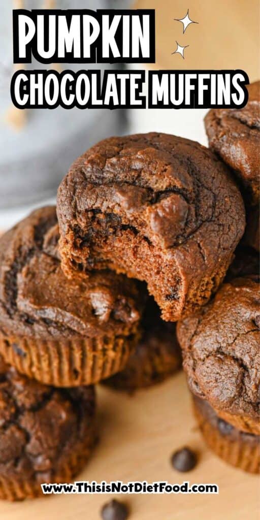 These Pumpkin Chocolate Muffins are the ultimate cozy treat for fall baking! Made with pumpkin puree, cocoa powder, sour cream, and plenty of semi sweet chocolate chips, these moist Pumpkin Chocolate Chip Muffins are rich, fluffy, and loaded with chocolate in every bite. If you love Easy Pumpkin Recipes, Chocolate Pumpkin Muffins, Pumpkin Recipes Dessert ideas, and homemade Fall Muffins, this recipe belongs on your baking list. They're perfect for breakfast, dessert, lunchboxes, after-school snacks, or Thanksgiving morning. Add these easy Pumpkin Muffins to your favorite Fall Baking Recipes, Pumpkin Chocolate Recipes, Fall Dessert Ideas, and Pumpkin Baking Ideas. These moist Chocolate Chip Pumpkin Muffins are simple to make and ready in under 40 minutes for an easy autumn treat the whole family will love!