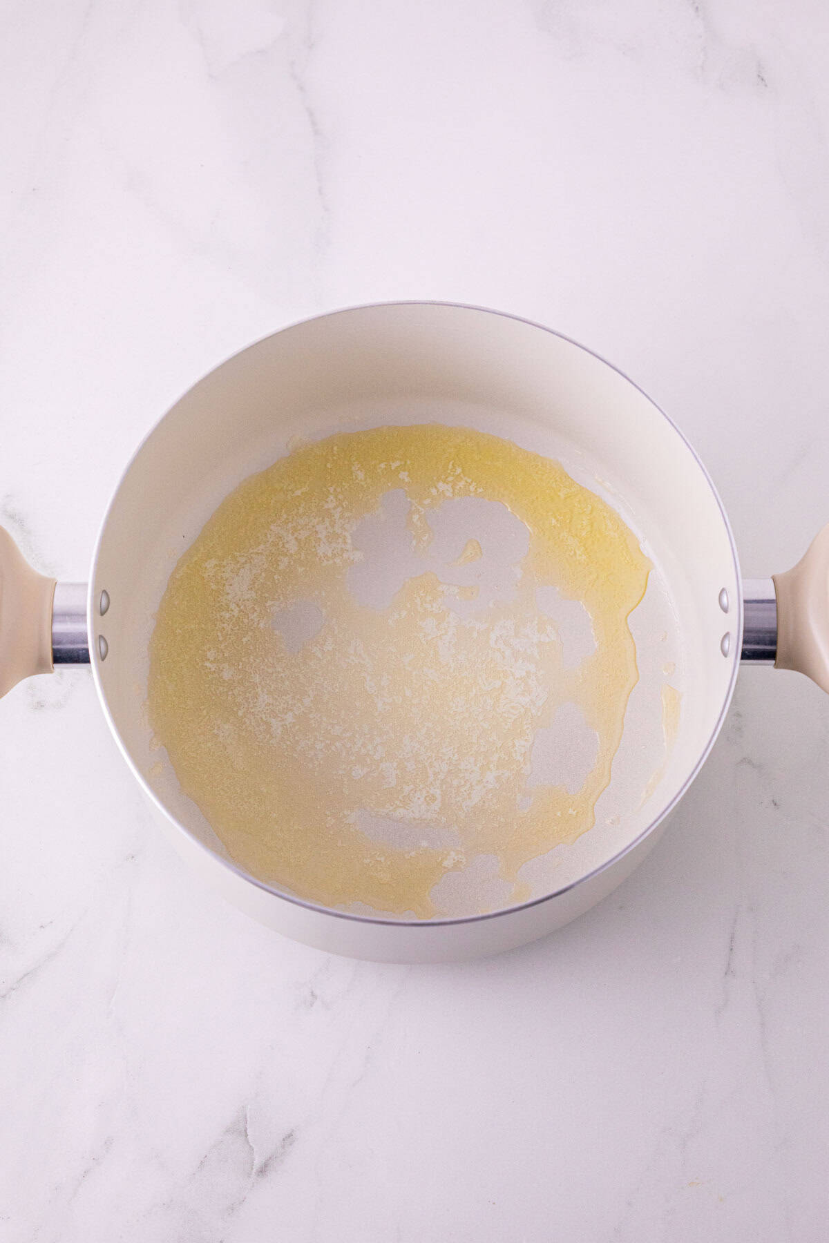 melted butter in a pot