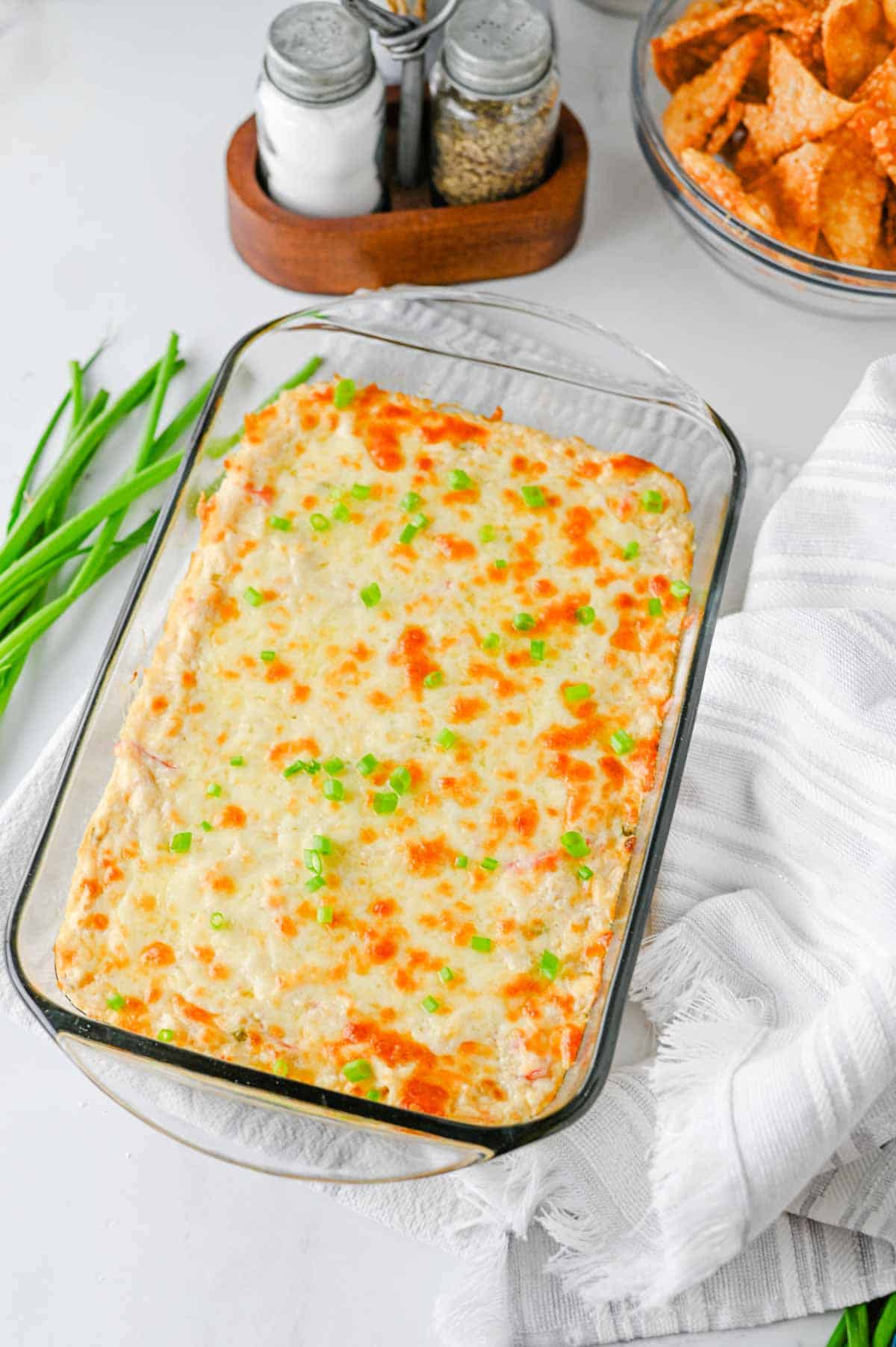 freshly baked crab rangoon dip