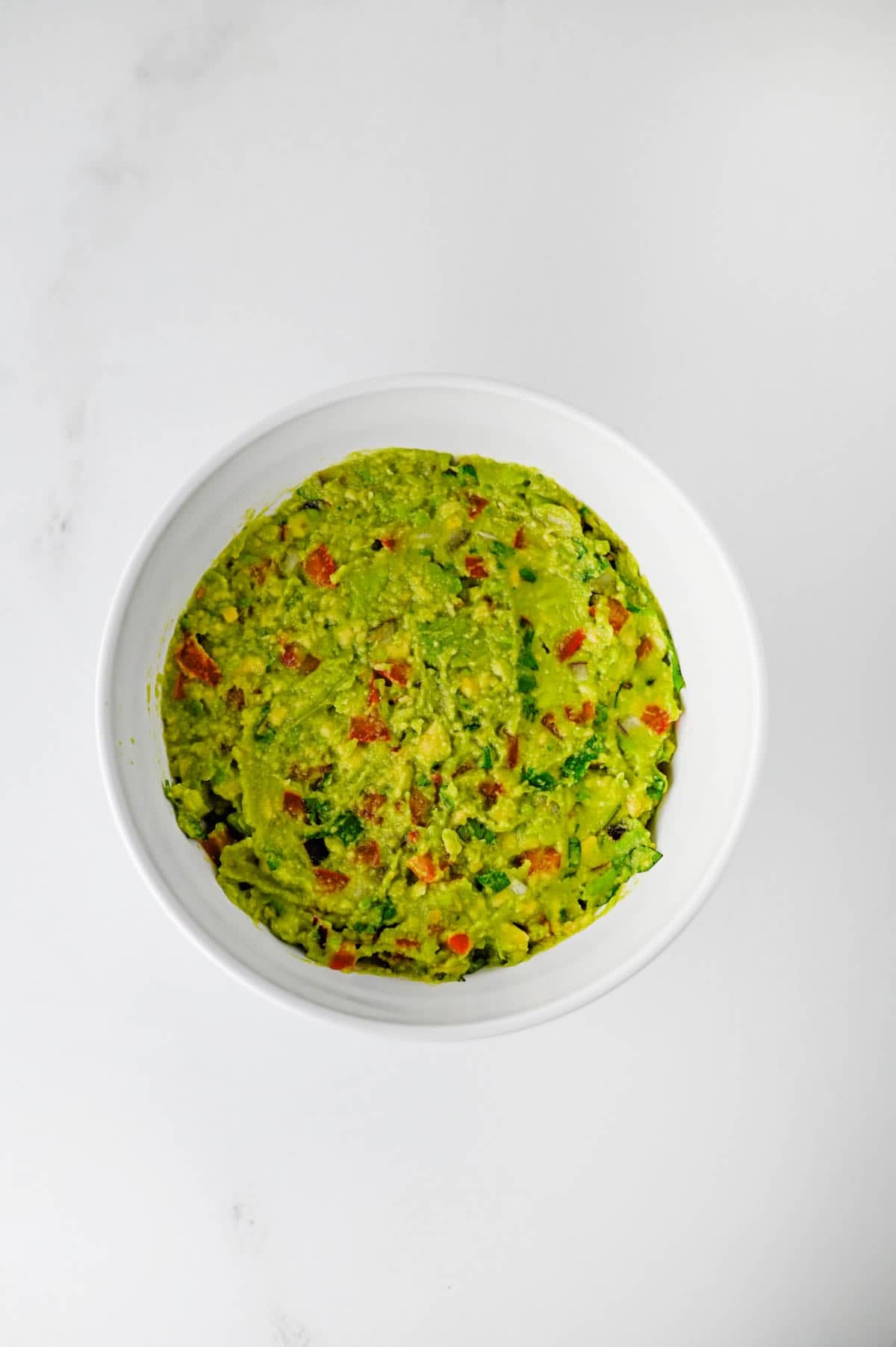 guacamole in a serving bowl