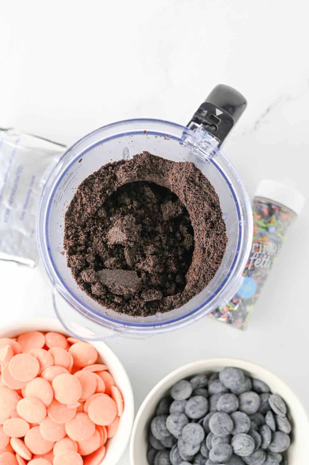 crushed oreos in food processor