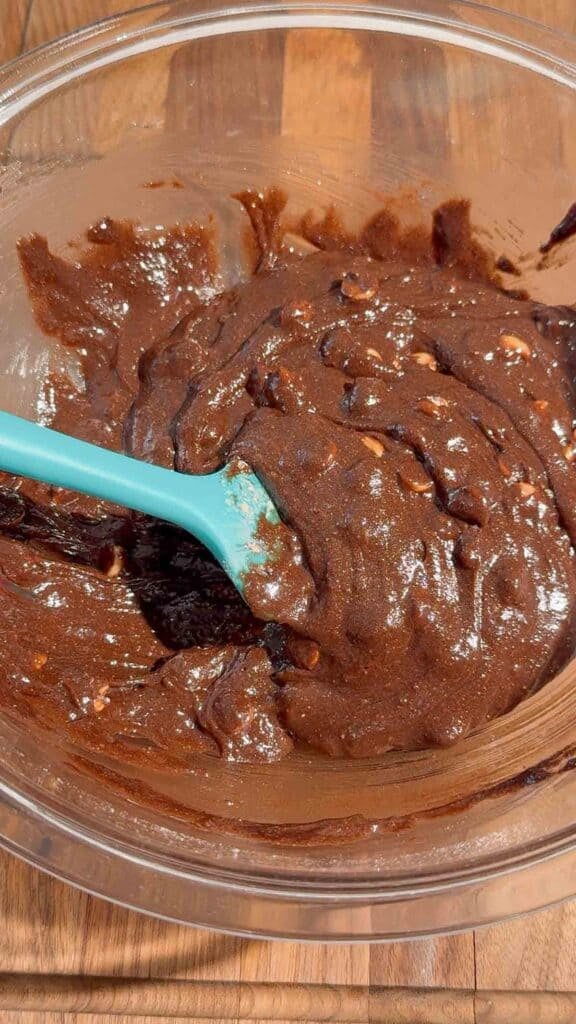 reese's brownie batter in a mixing bowl