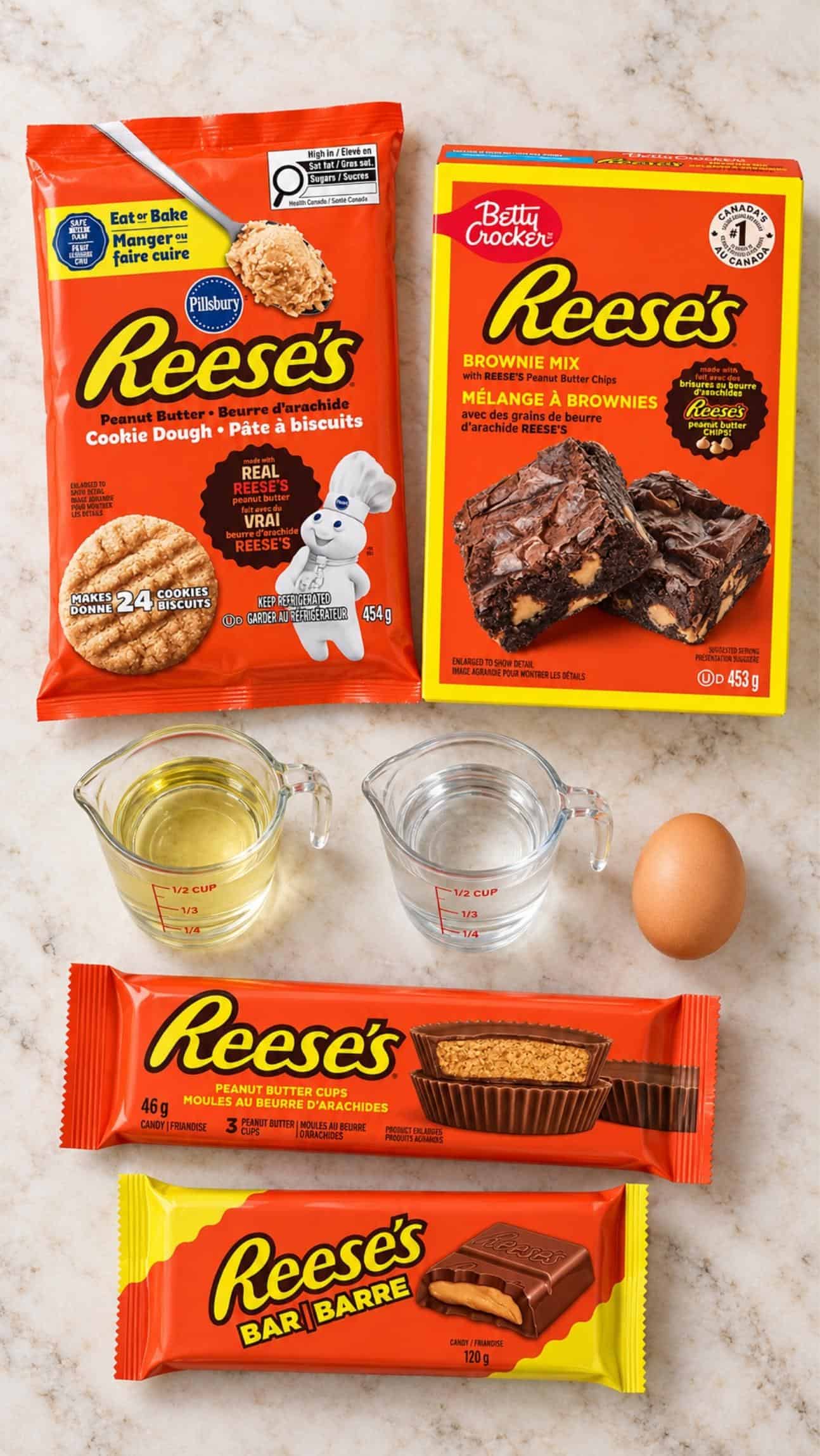 ingredients for reeses stuffed peanut butter brookies