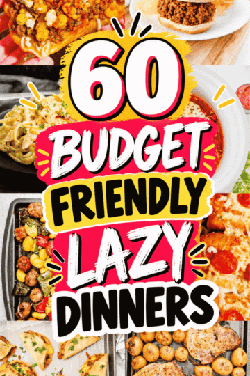 Need Weeknight Dinner Ideas that will not drain your grocery budget or your energy? This collection of 60 budget friendly lazy dinners is packed with simple, satisfying meals for busy households. Explore Cheap Easy Meals, Easy Weeknight Meals, Quick Family Meals, and Easy Dinner Recipes For Family that make the most of everyday groceries. You will find ideas for hearty mains, cheesy favorites, simple chicken dinners, and easy comfort food without fancy ingredients. Perfect for dinner meal planning, busy school nights, and those evenings when you need a good meal without a big grocery haul. No fancy cooking skills required. No complicated steps needed. Great for everyday meals. Perfect for busy families.