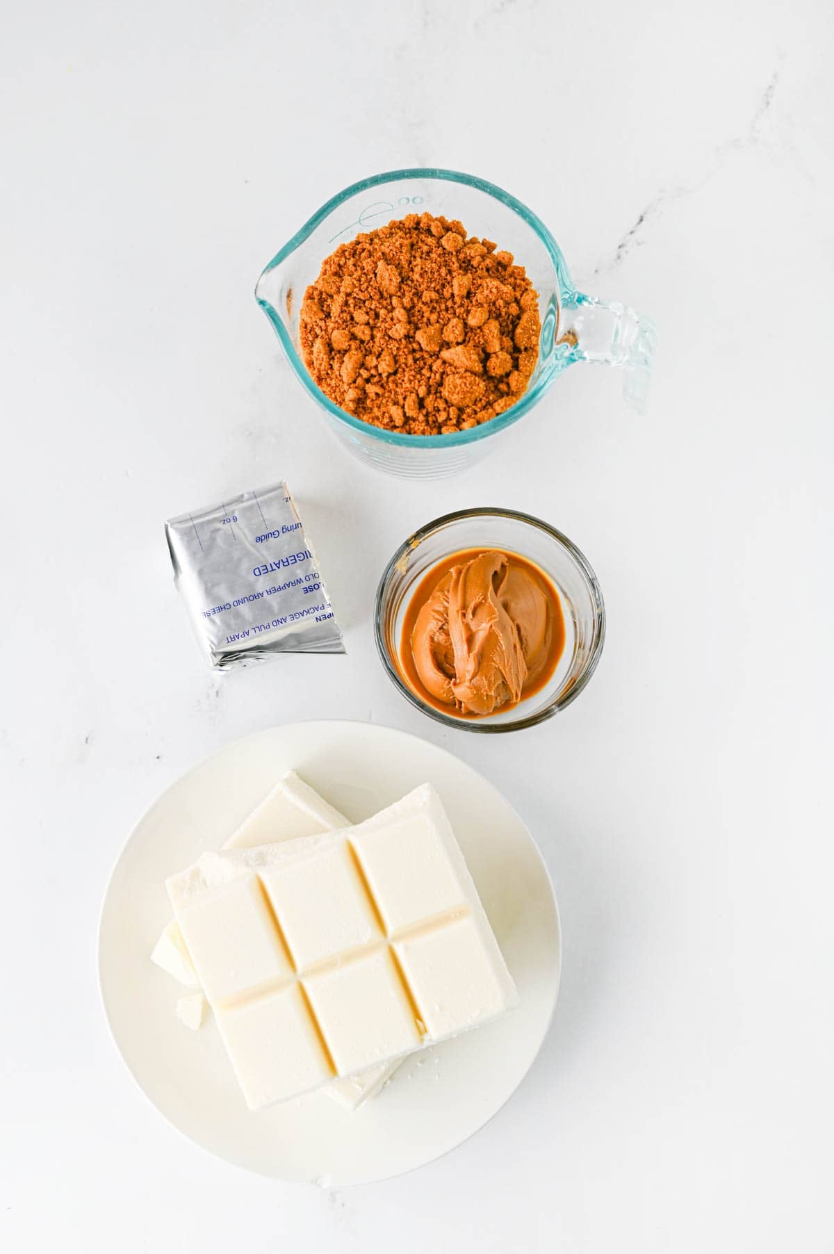 biscoff truffle ingredients on the kitchen counter