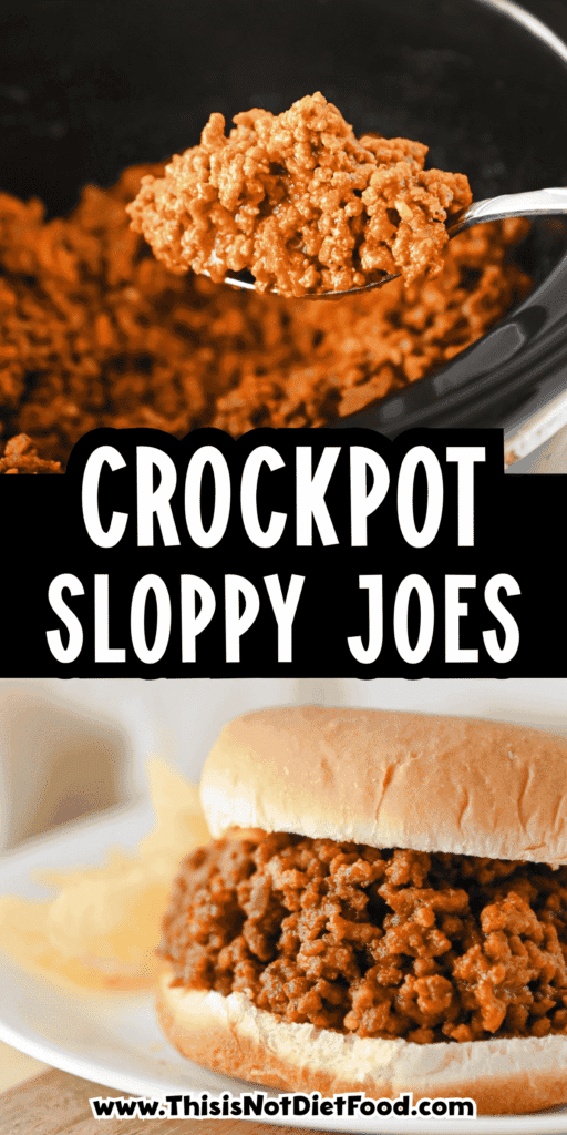 These Crock Pot Sloppy Joes are an easy slow cooker dinner recipe made with ground beef and a sweet, tangy homemade sloppy joe sauce! This easy sloppy joe recipe combines ketchup, brown sugar, mustard, tomato paste, Worcestershire sauce and garlic for a rich, saucy filling the whole family will love. Perfect for busy weeknights, these homemade sloppy joes are a simple family dinner idea with just 10 minutes of prep. Serve the slow cooker sloppy joe meat on hamburger buns with pickles, French fries or potato chips for a classic comfort food meal. If you're looking for easy crockpot ground beef recipes, kid friendly dinner ideas, budget friendly meals or make ahead party food, these Crockpot Sloppy Joes are perfect for weeknight dinners, potlucks and game day!