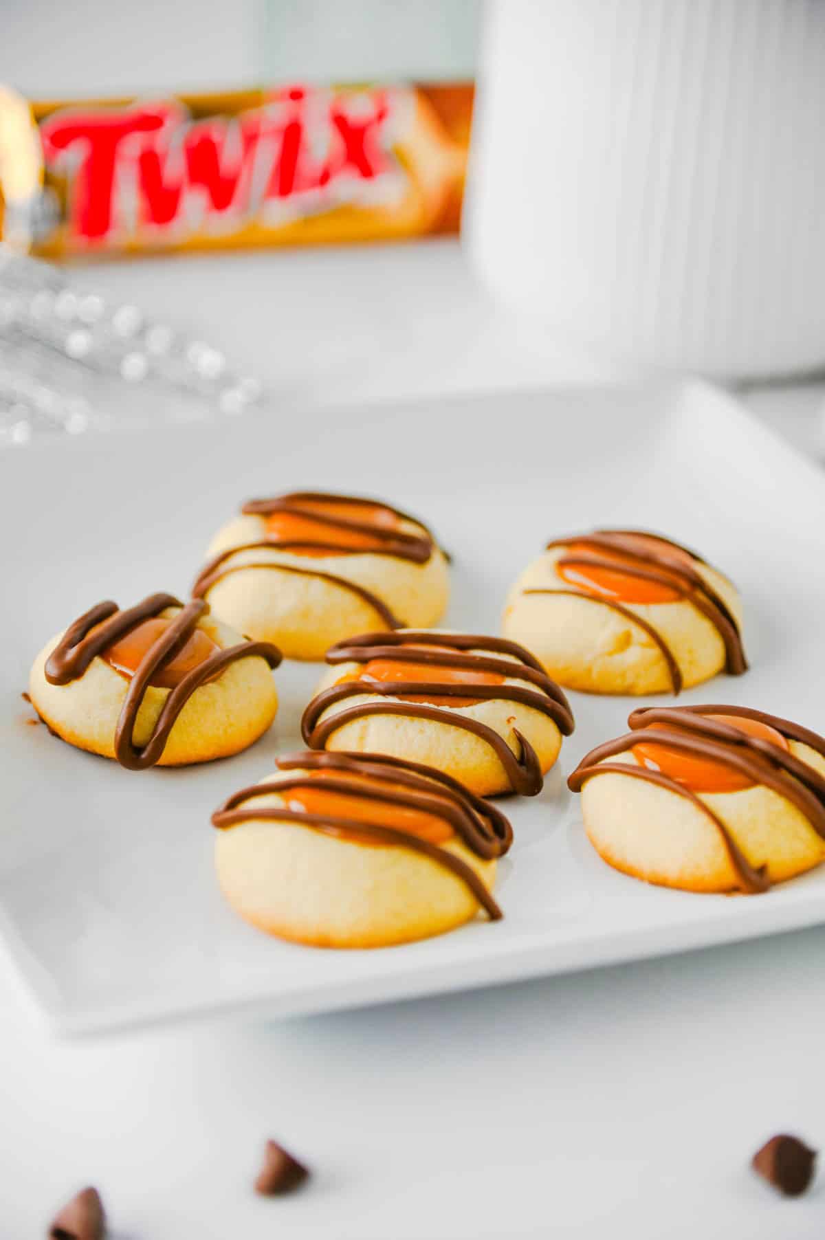 twix cookies on a serving plate