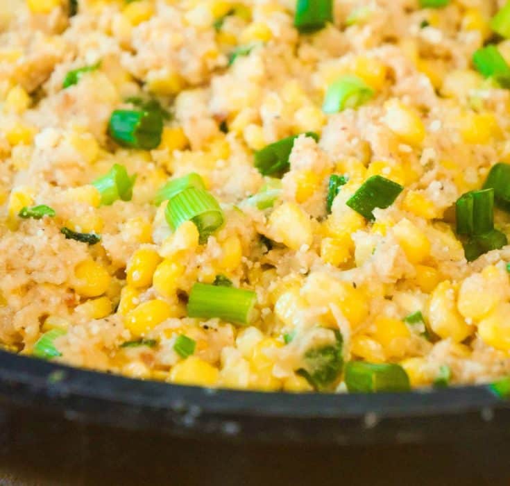 Cheesy Ritz Cracker Corn is a great Thanksgiving side dish.