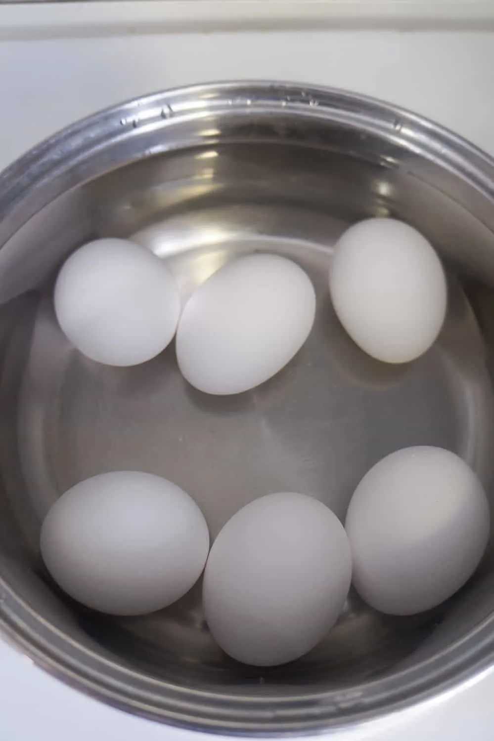 eggs in a pot of water