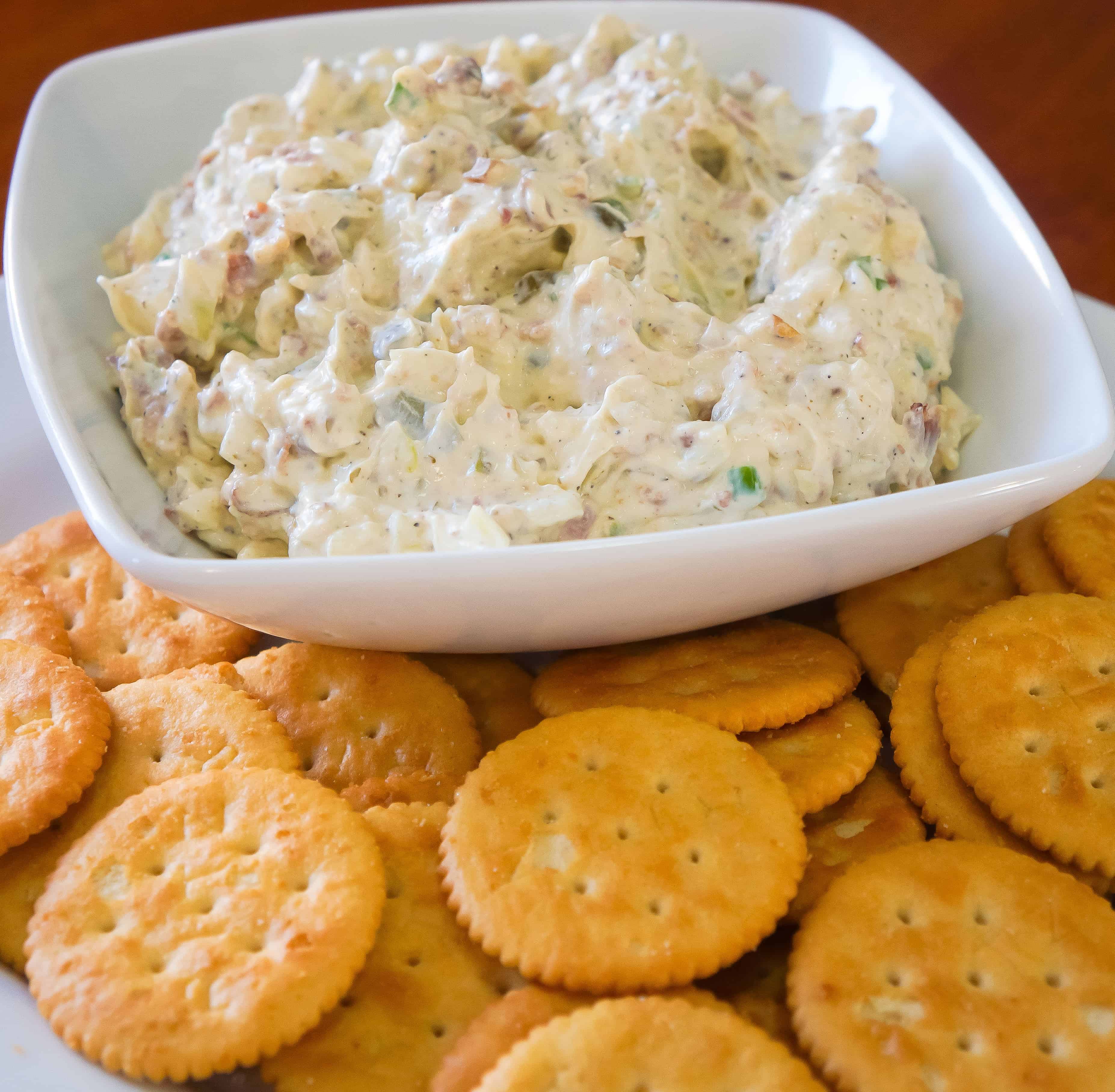 Bacon Onion Cream Cheese Dip for Crackers
