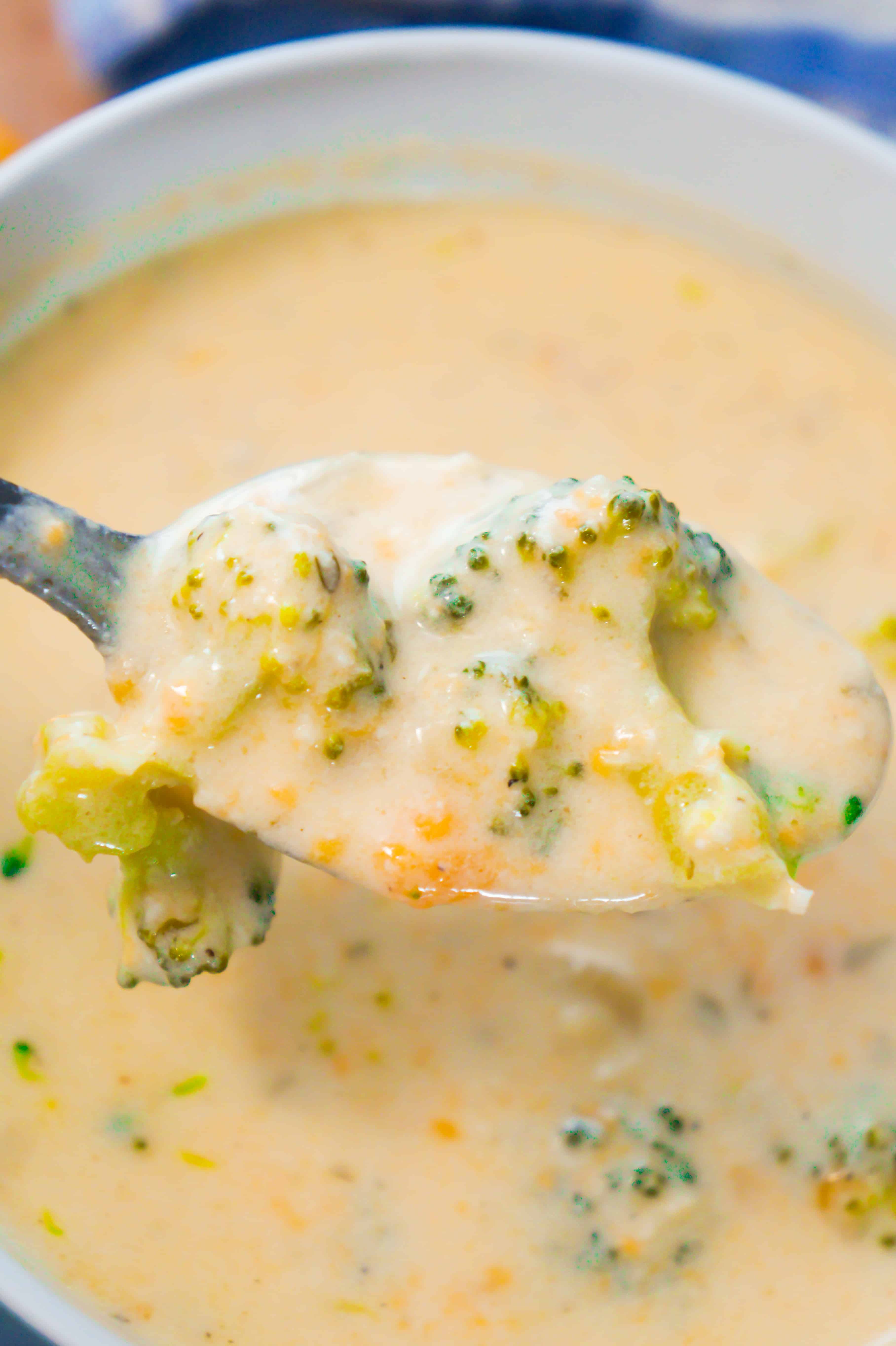 Broccoli cheddar soup is the perfect cold weather recipe.