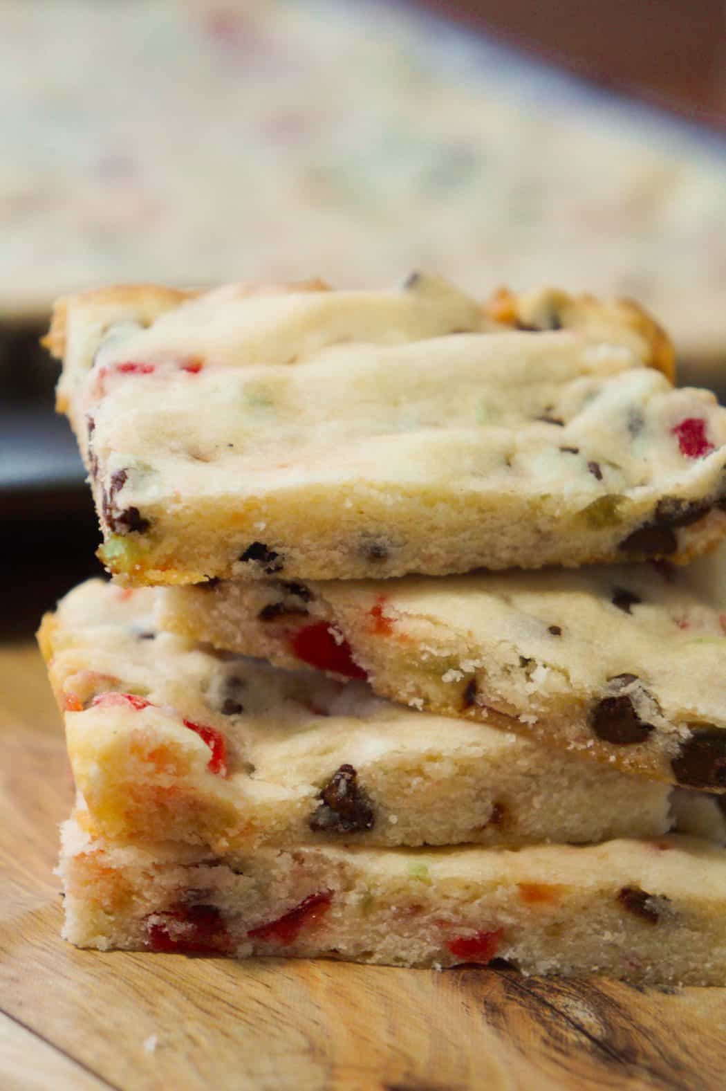 Cherry Chocolate Chip Shortbread Cookie Bars THIS IS NOT DIET FOOD