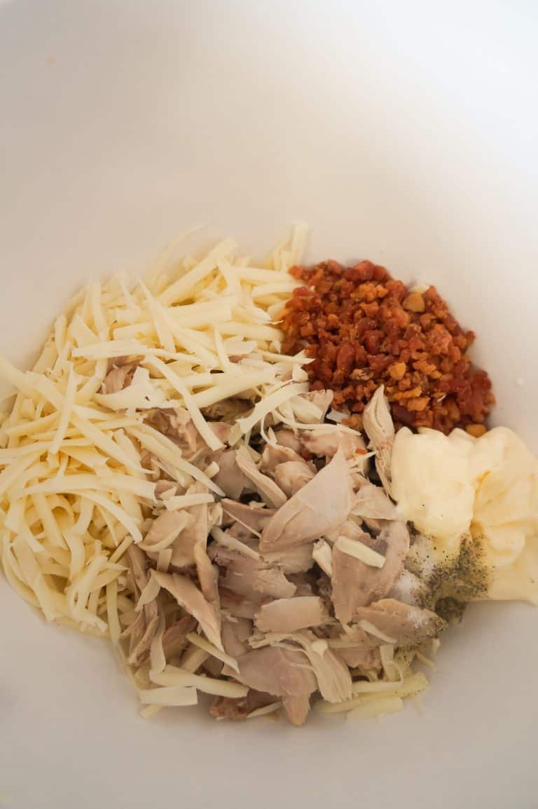 Chicken Bacon Swiss Breakfast Casserole with Cinnamon Rolls THIS IS