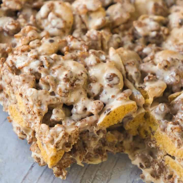 Chocolate Rice Krispie Treats with Cookie Crisp Cereal are a fun twist on classic rice krispie squares. These delicious marshmallow treats are made with Cocoa Rice Krispies and Cookie Crisp cereal.