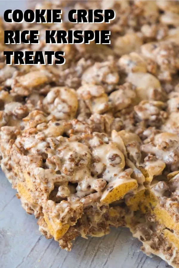Rice Krispie Treats made with Cookie Crisp cereal and Cocoa Rice Krispies. These marshmallow treats are a fun and easy dessert recipe.
