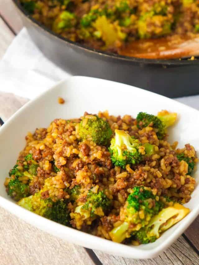 How to Make Honey Garlic Ground Beef and Rice with Broccoli THIS IS