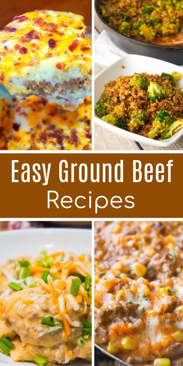 Easy ground beef recipes including ground beef casseroles, ground beef and rice dishes, hamburger soup and sandwiches with ground beef.