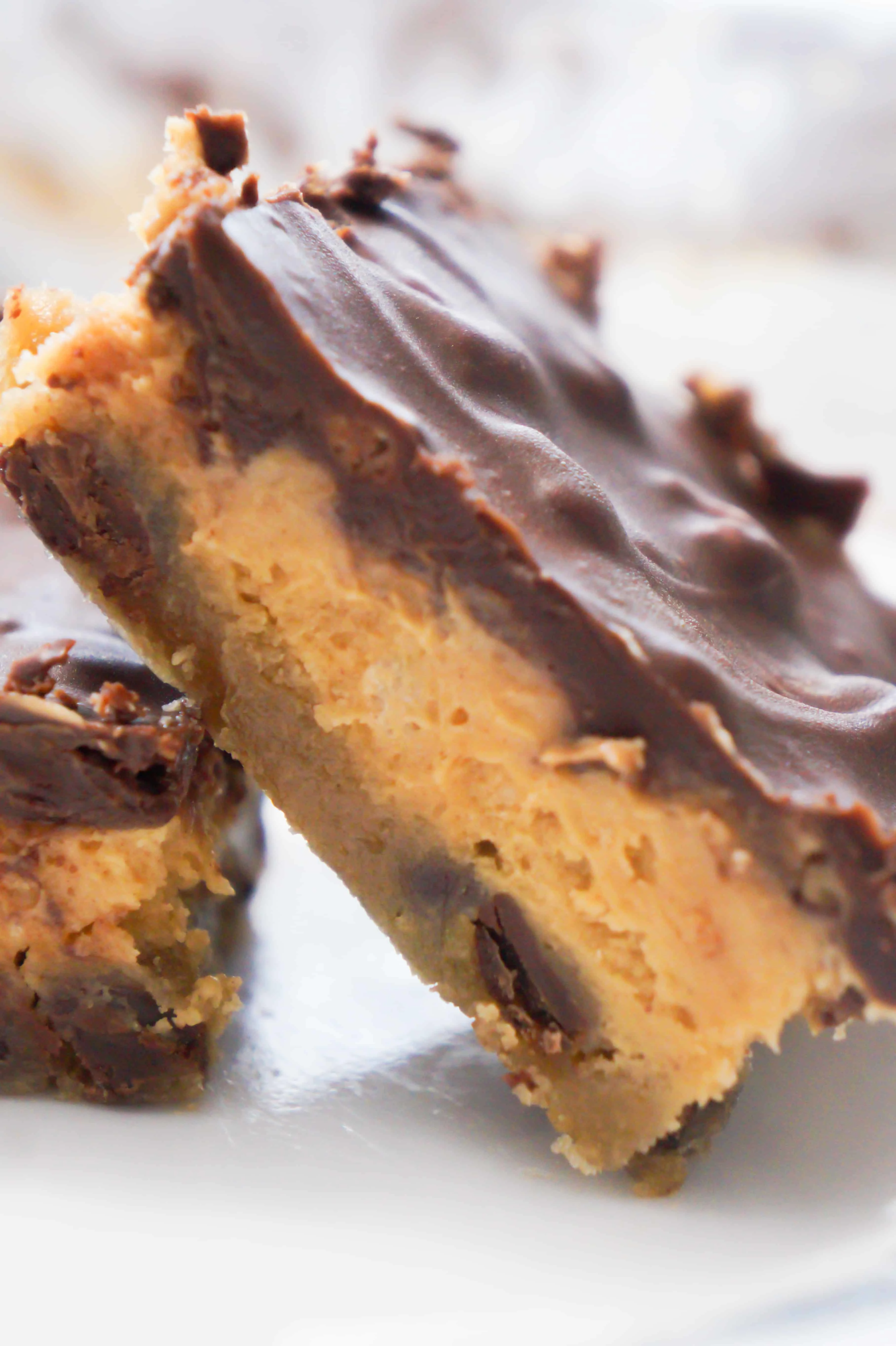 Easy peanut butter bars with chocolate chip cookie base