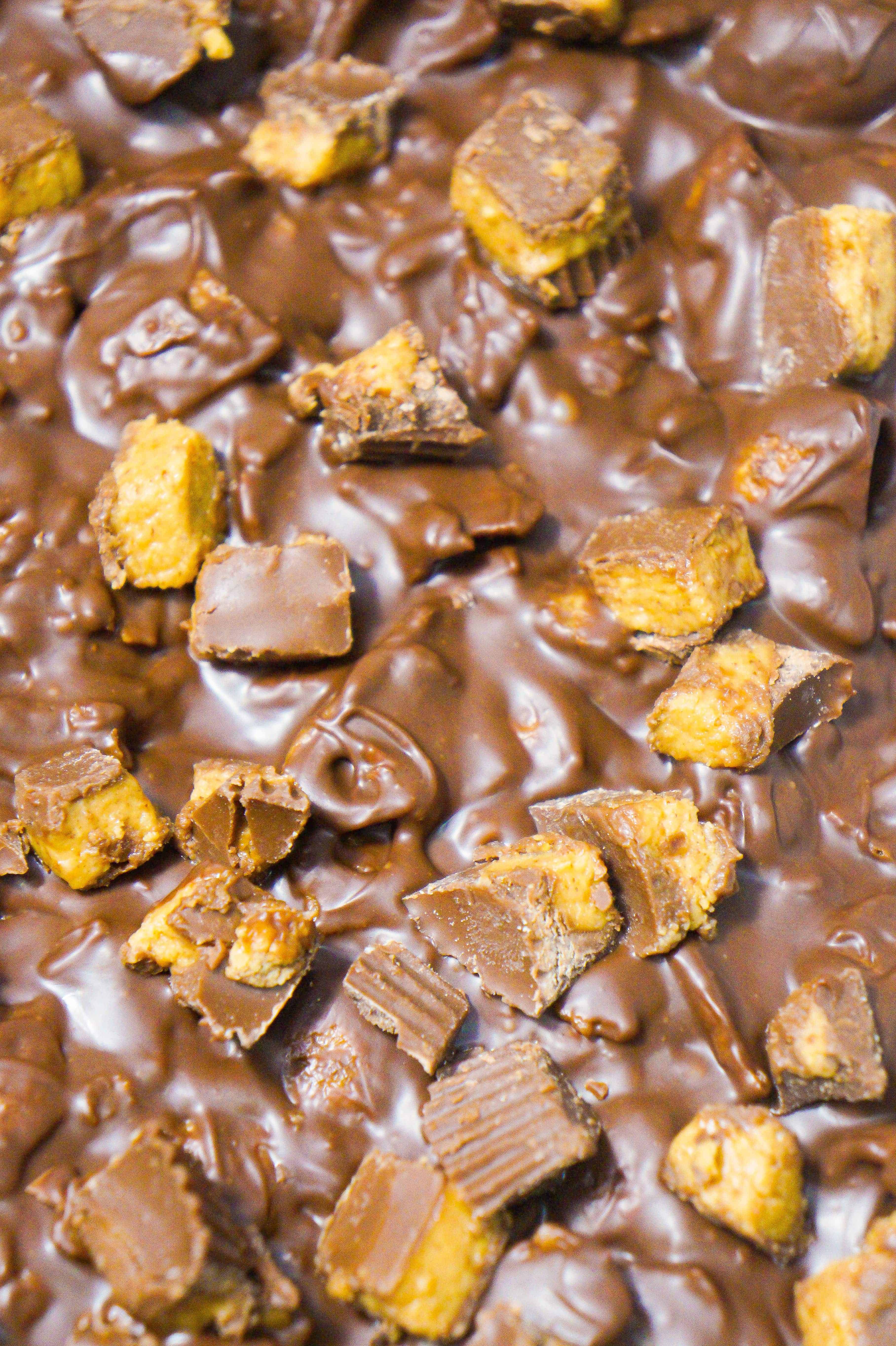 Fritos Peanut Butter Cup Bark is an easy no bake dessert recipe perfect for the holidays.