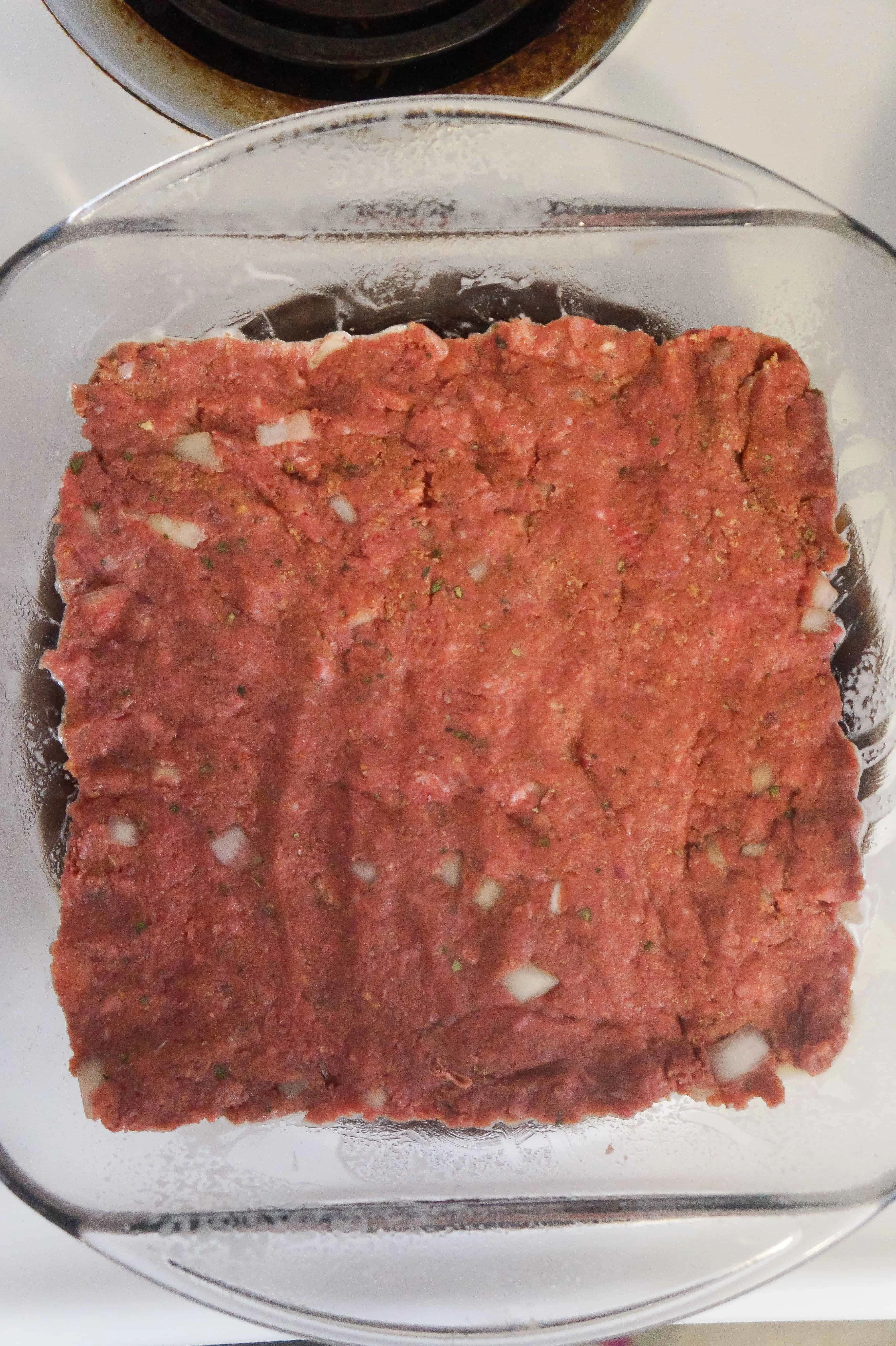uncooked meatloaf