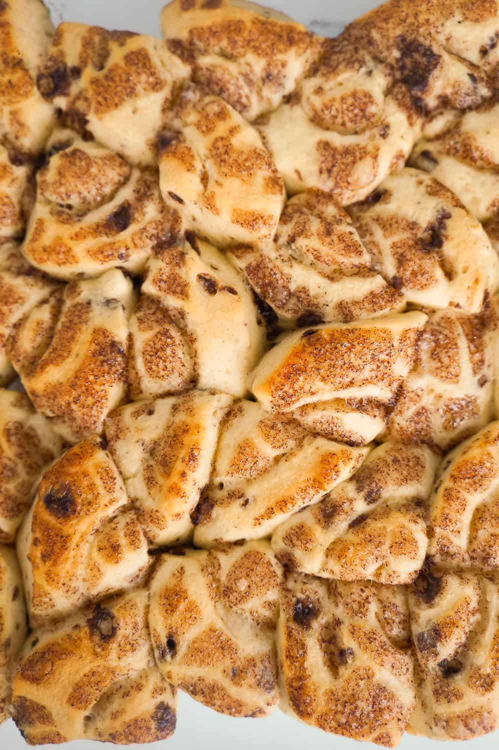baked cinnamon bun pieces