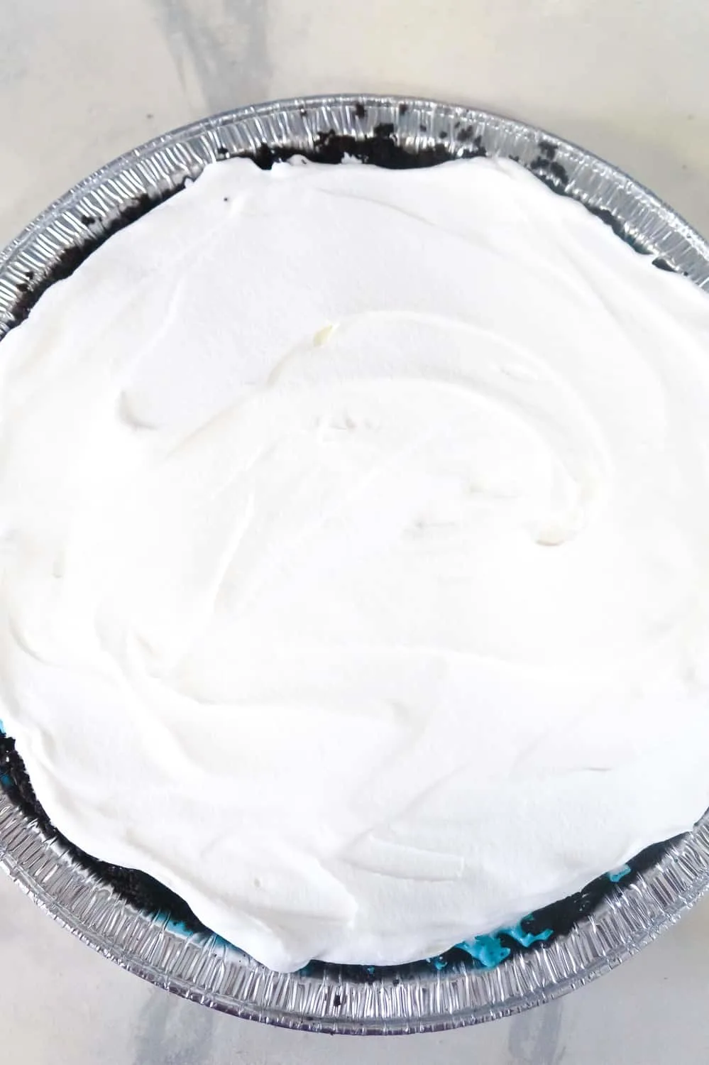 cool whip on top of pudding pie