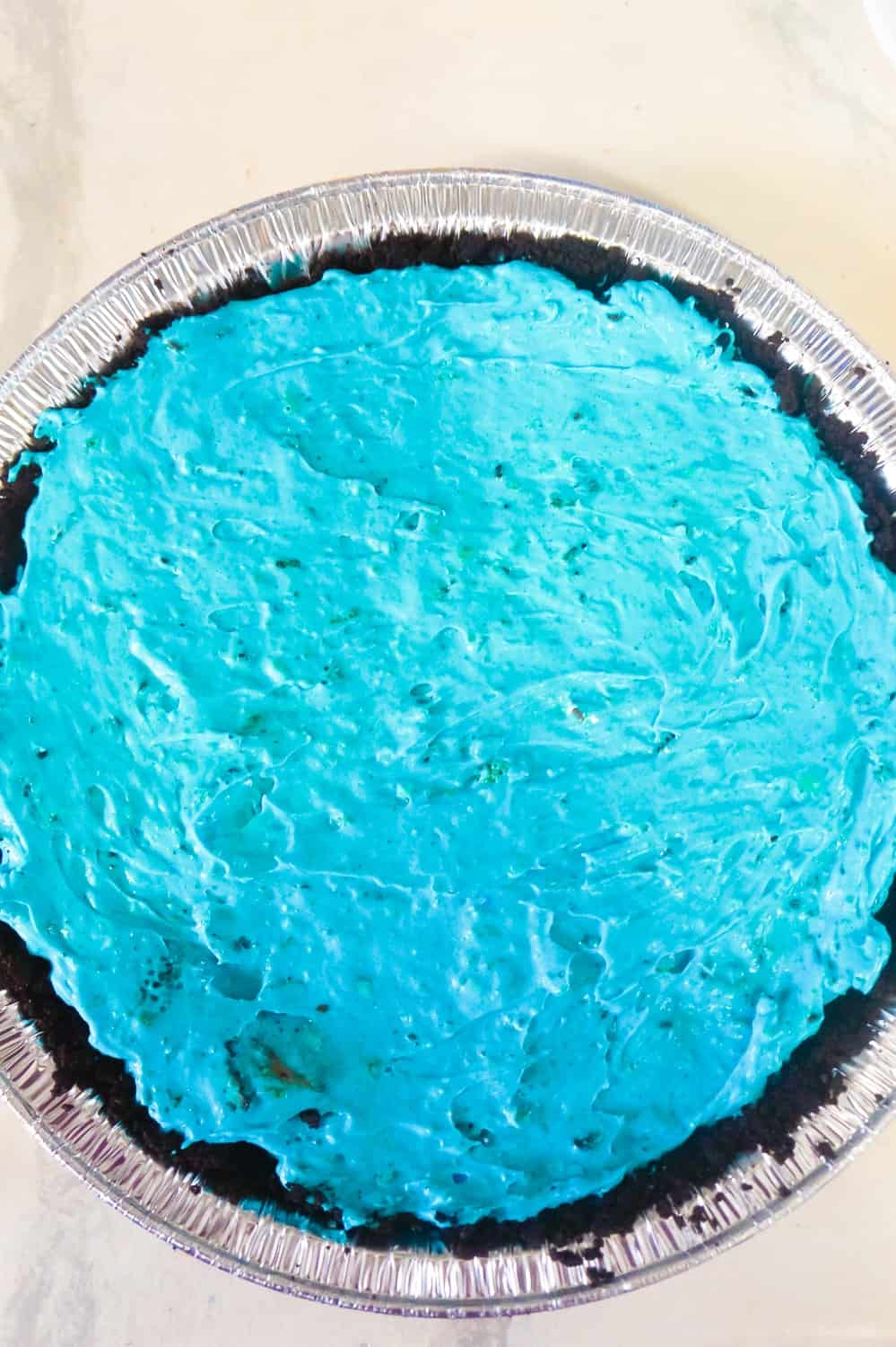 blue cookie monster pie
