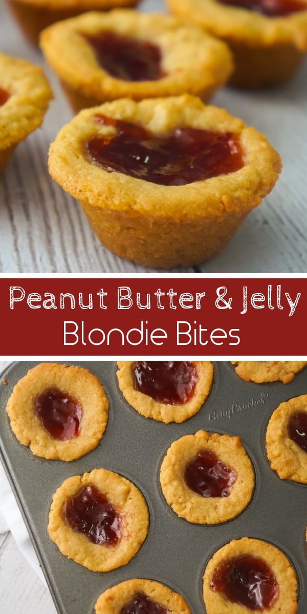 Peanut Butter and Jelly Blondie Bites - THIS IS NOT DIET FOOD