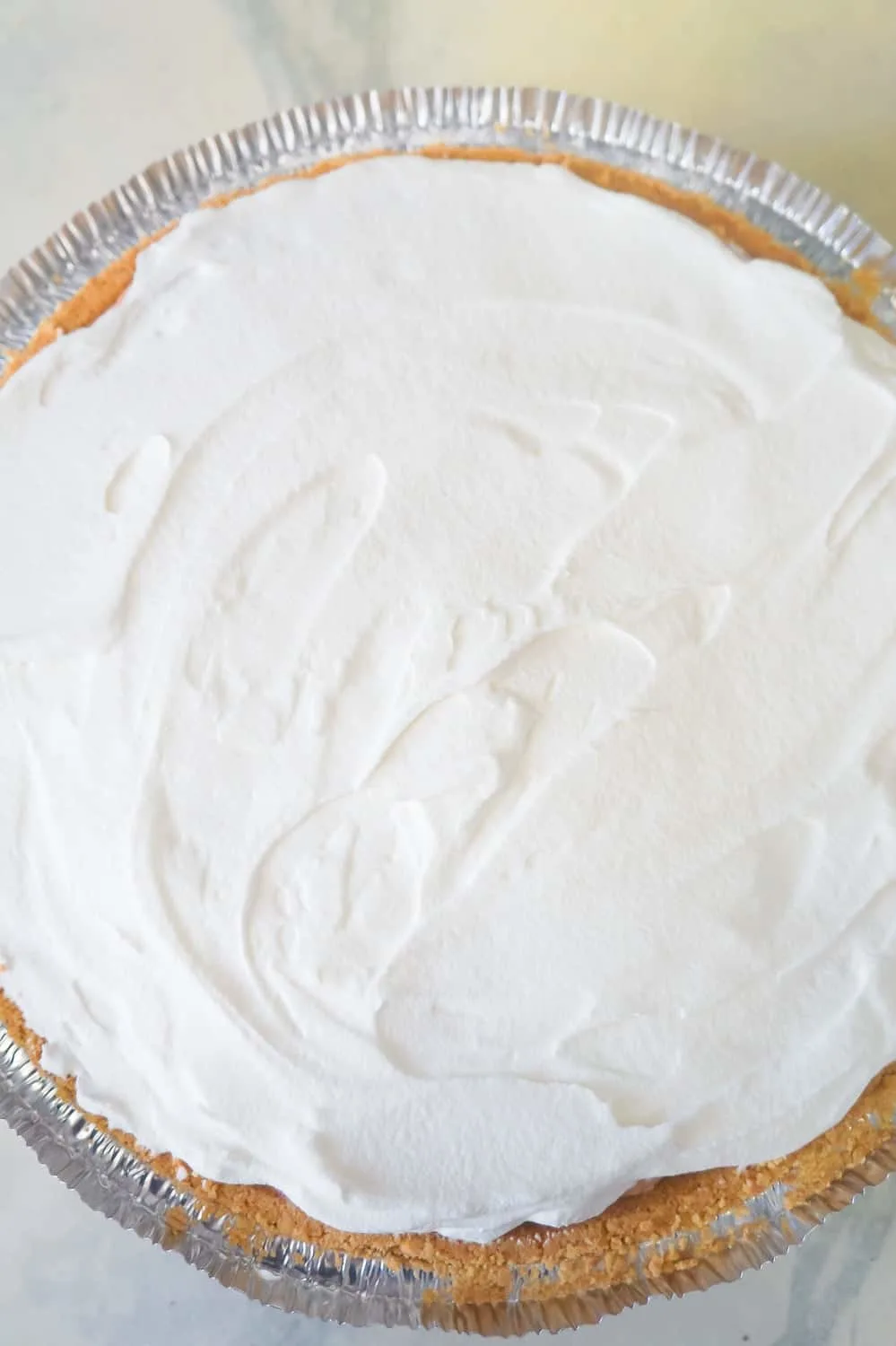 cool whip on top of no bake peanut butter cheesecake