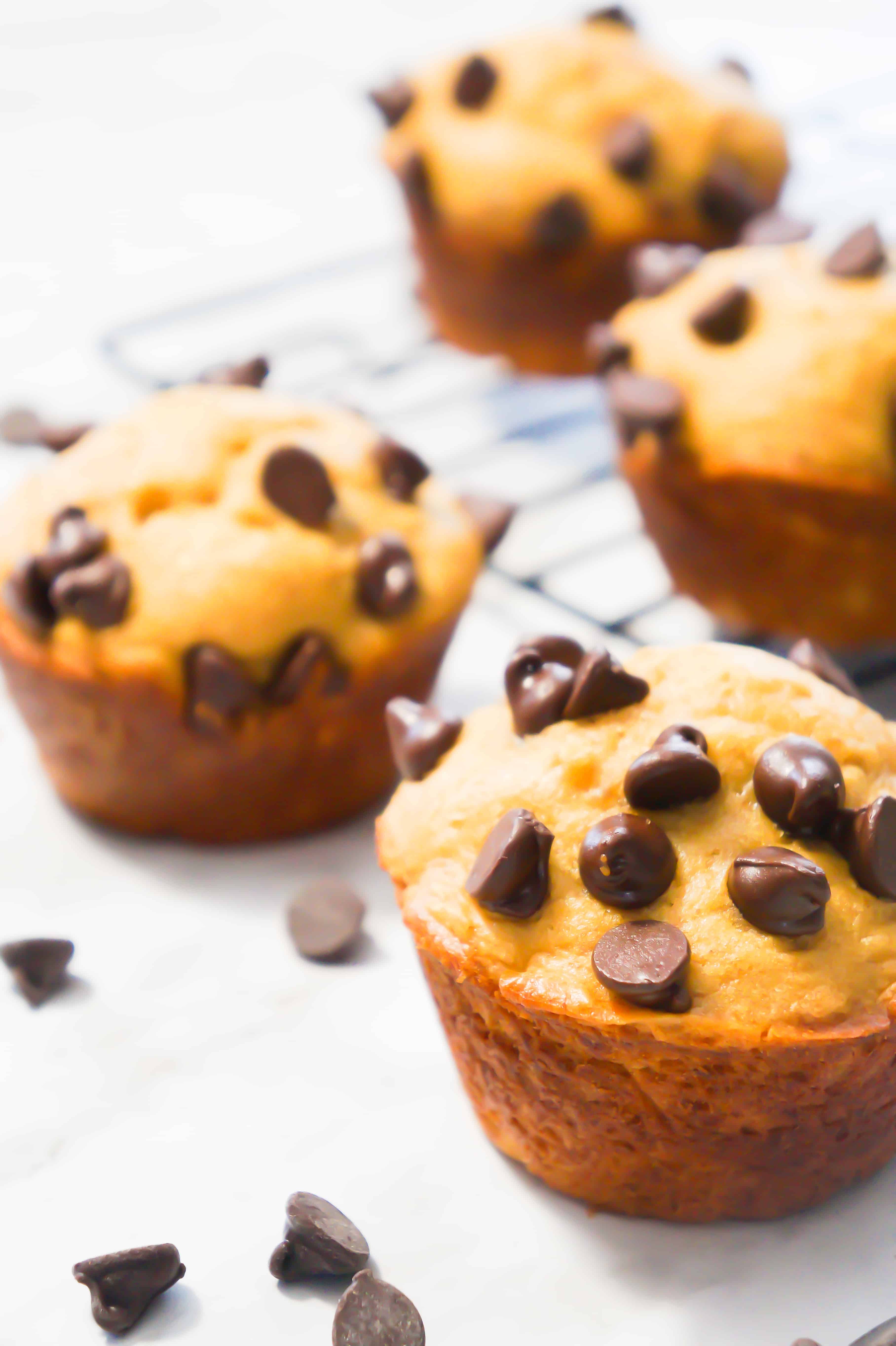 Cake Mix Peanut Butter Banana Muffins.