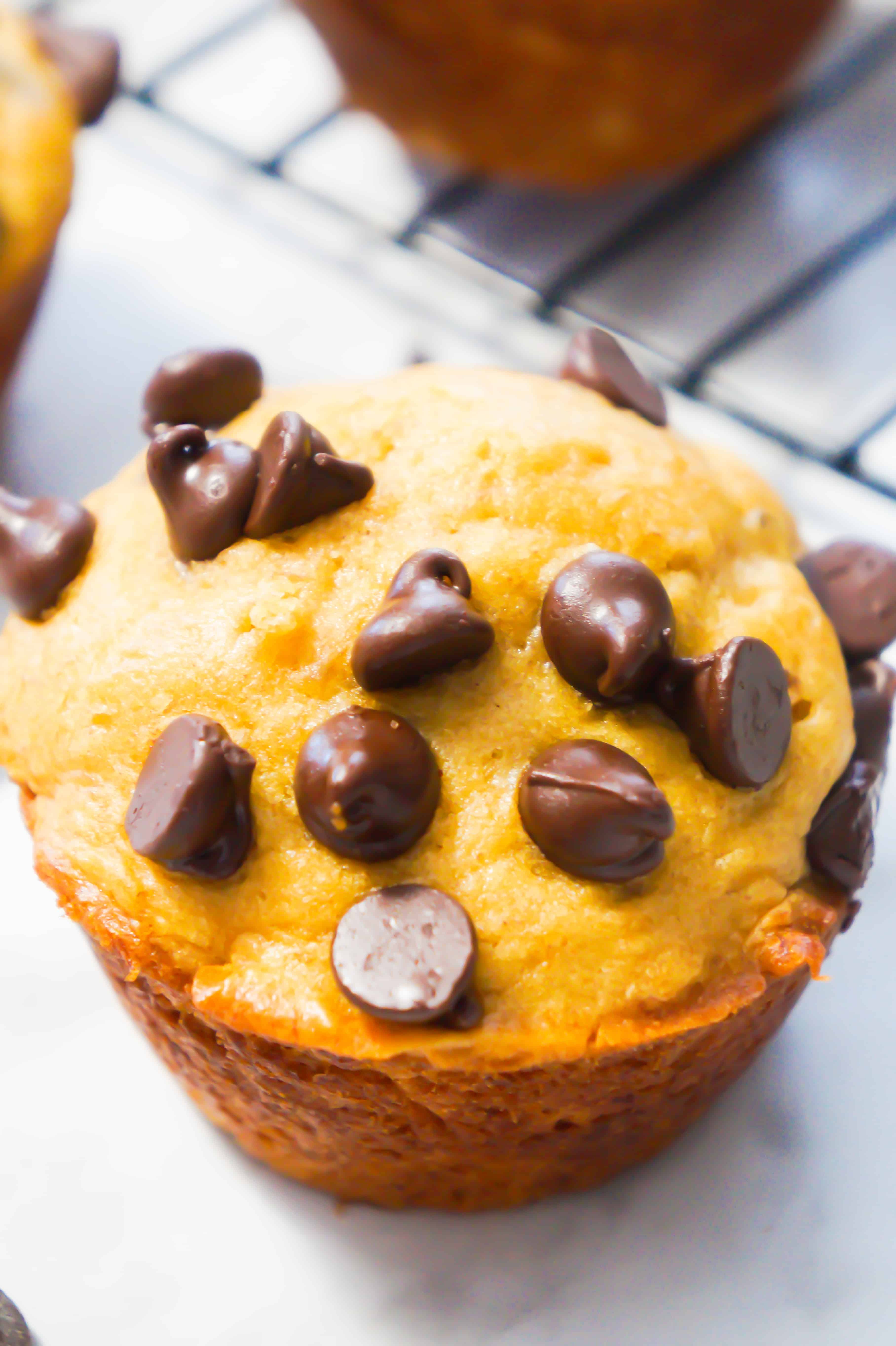 Easy Breakfast Idea. Peanut Butter Banana Muffins.