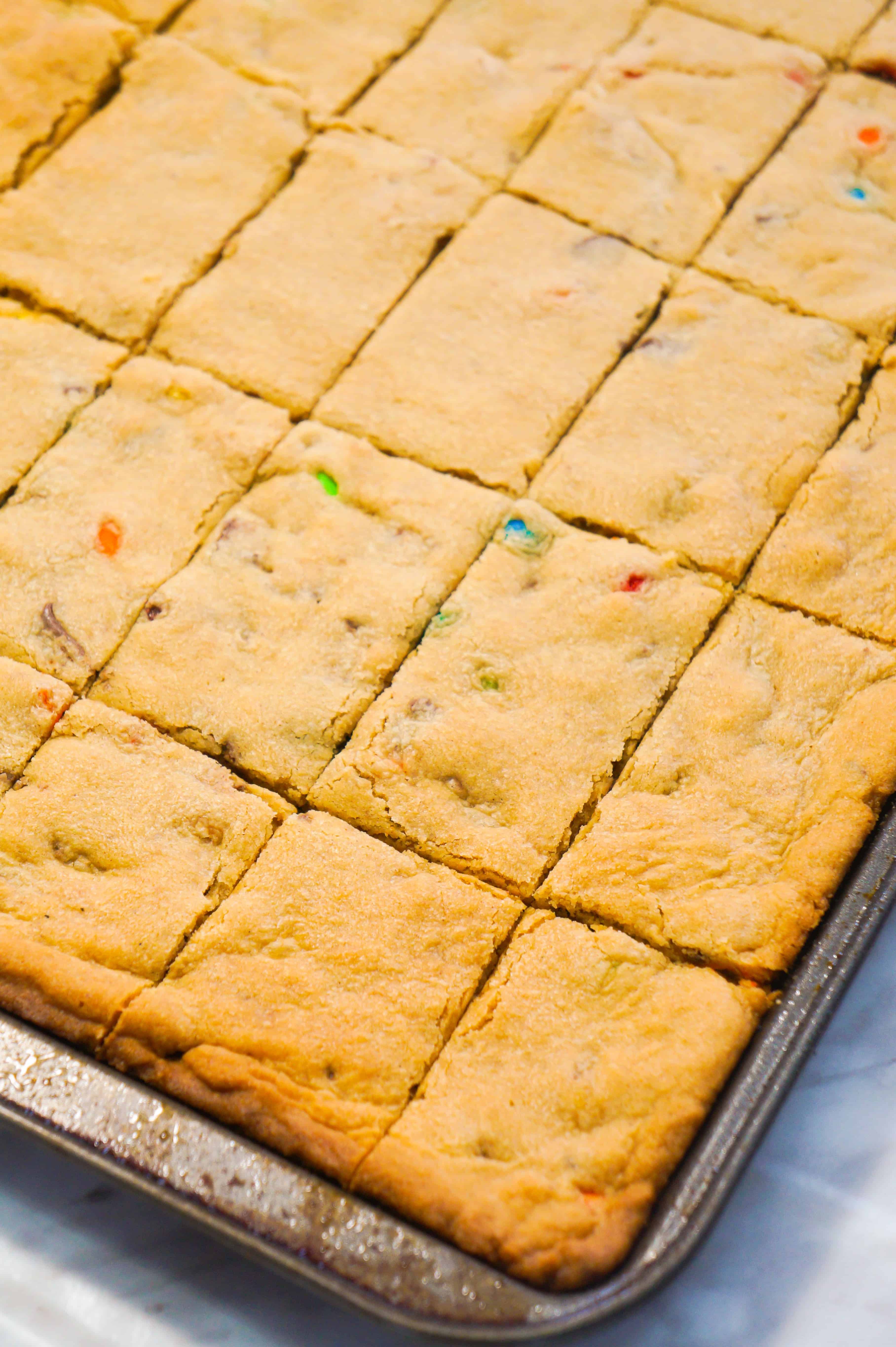 Peanut Butter Cookie Bars are an easy dessert recipe