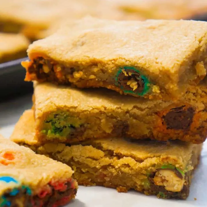 Peanut Butter Cookie Bars with Reese's Peanut Butter Cups
