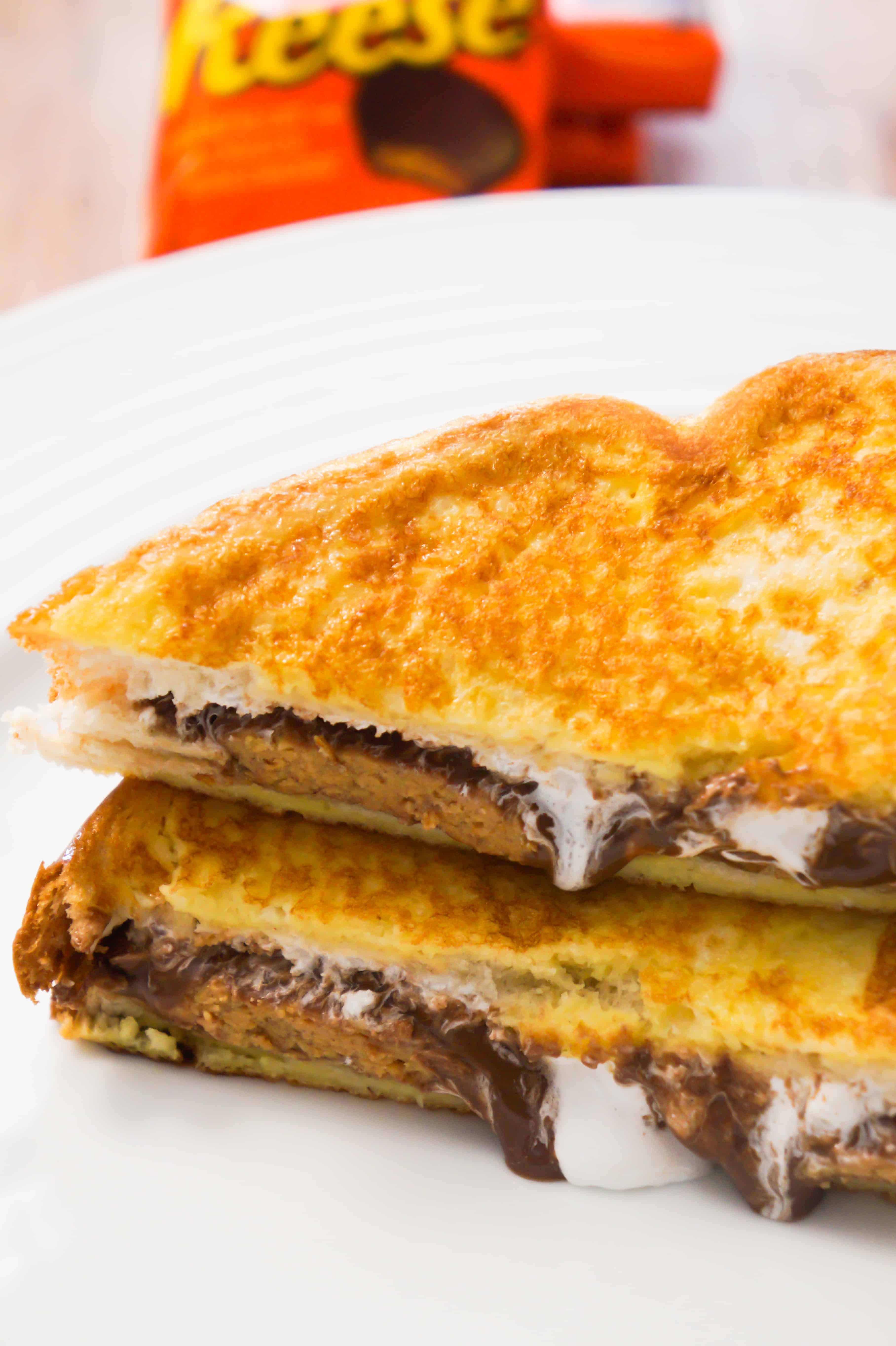 French toast with Reese's peanut butter cups.