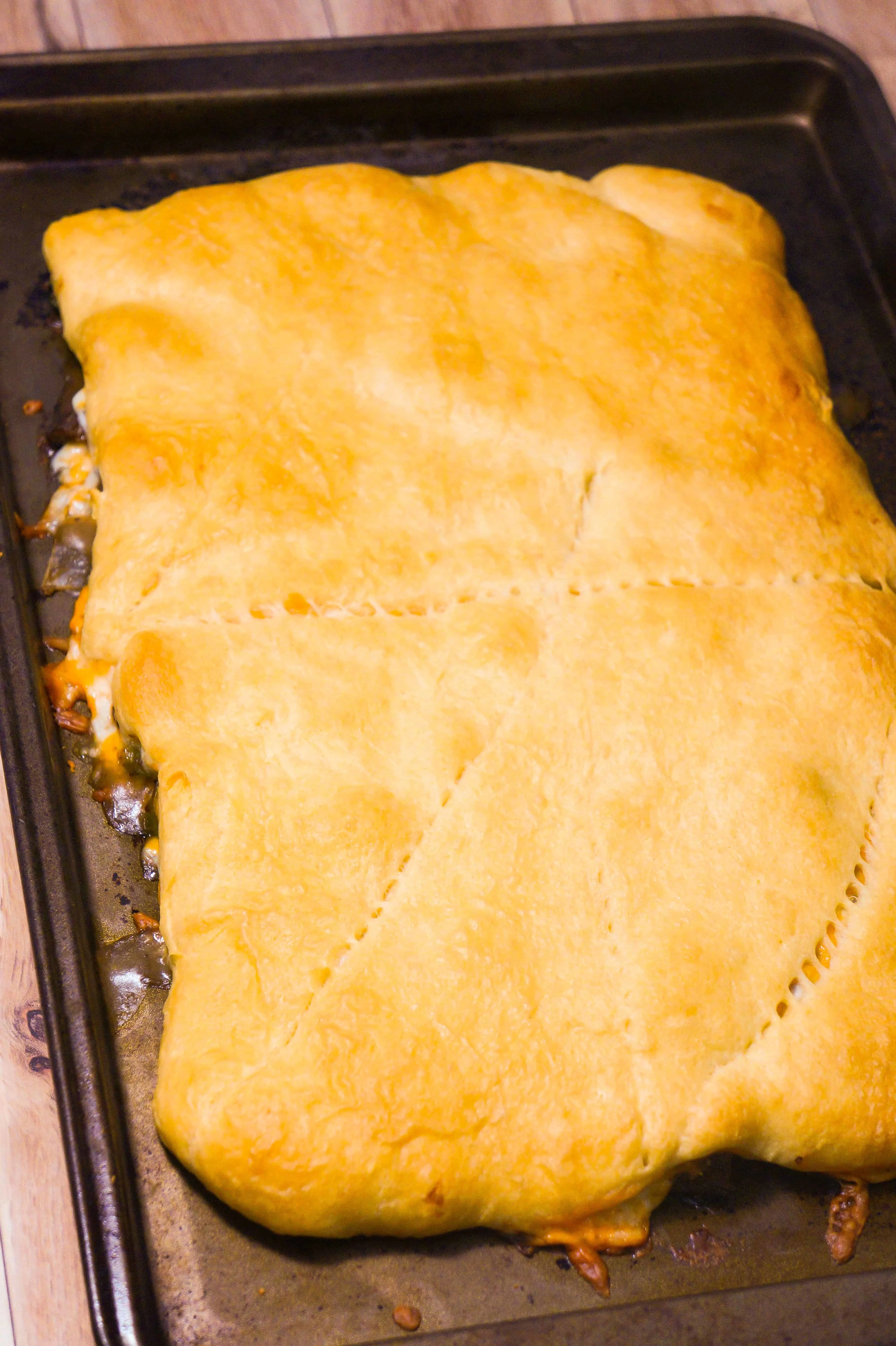Philly Cheese Steak Crescent Bake is a quick beef dinner recipe.
