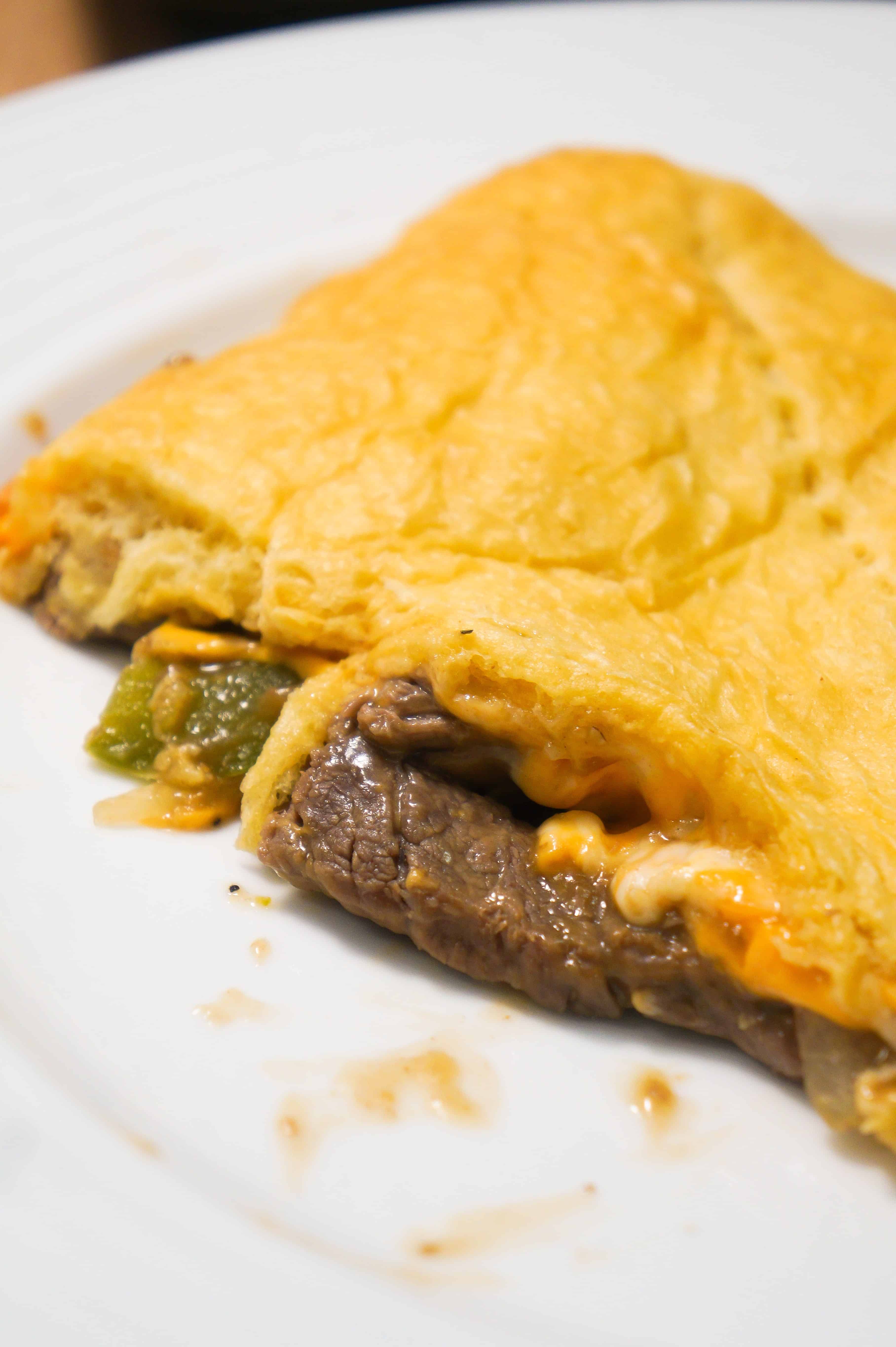 Philly Cheese Steak Crescent Bake is a twist on the Philly Cheese Sandwich.