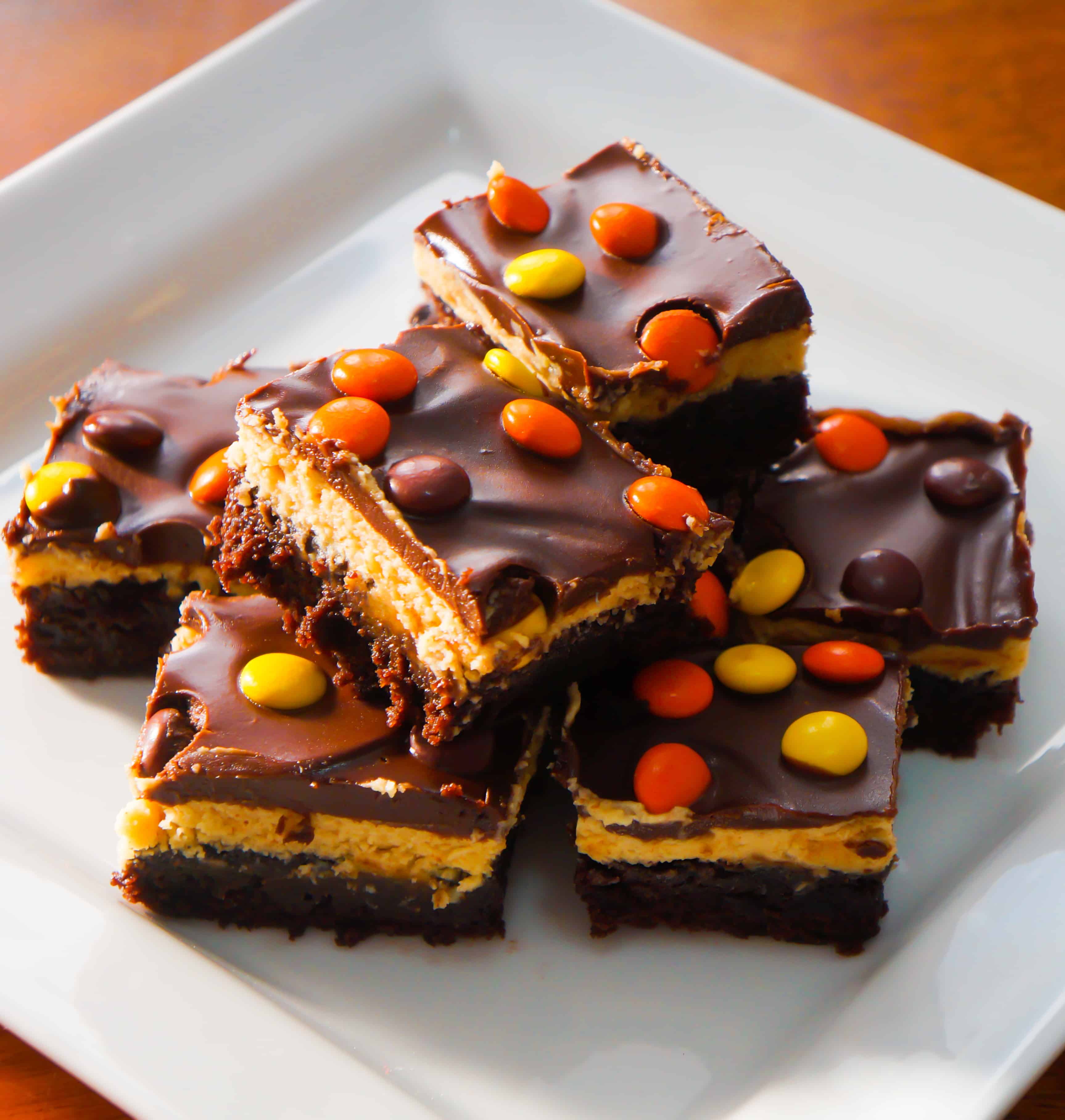 Try these Reese’s Pieces Cream Cheese Brownies the next time you are in nee...