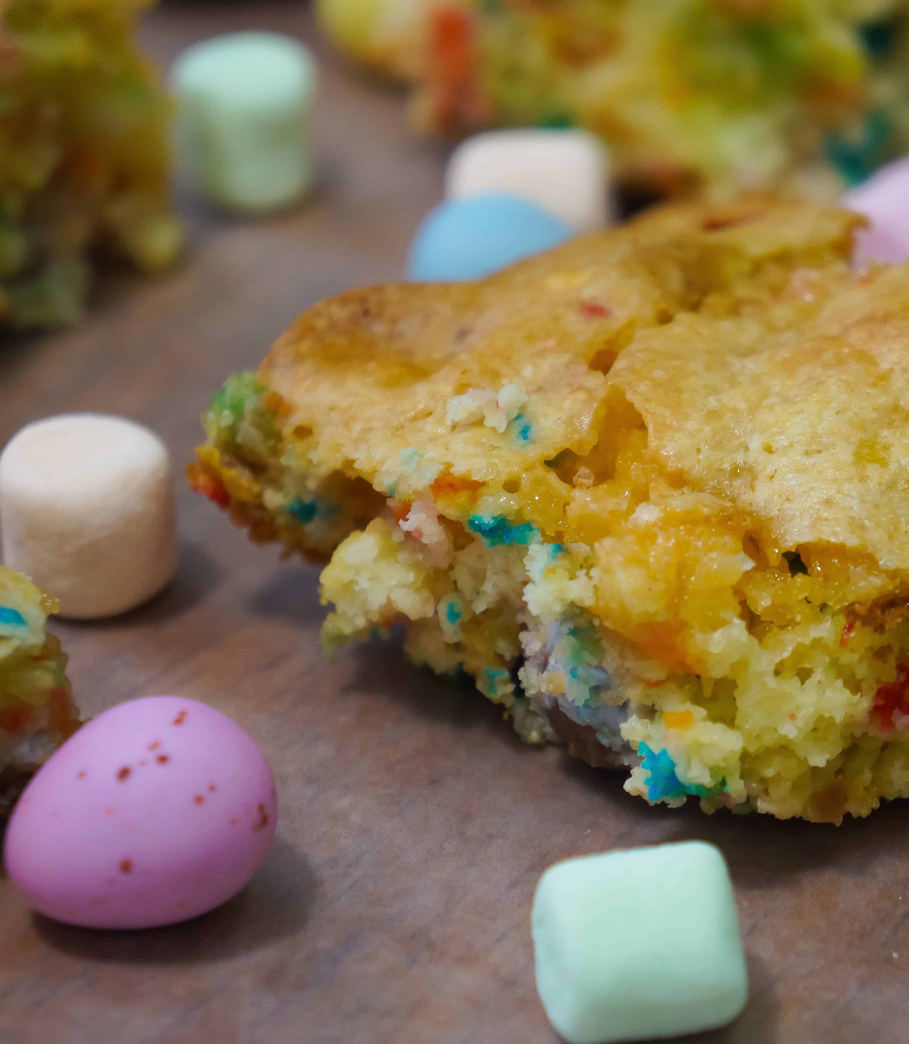 Cake Mix Cookie Bars for Easter