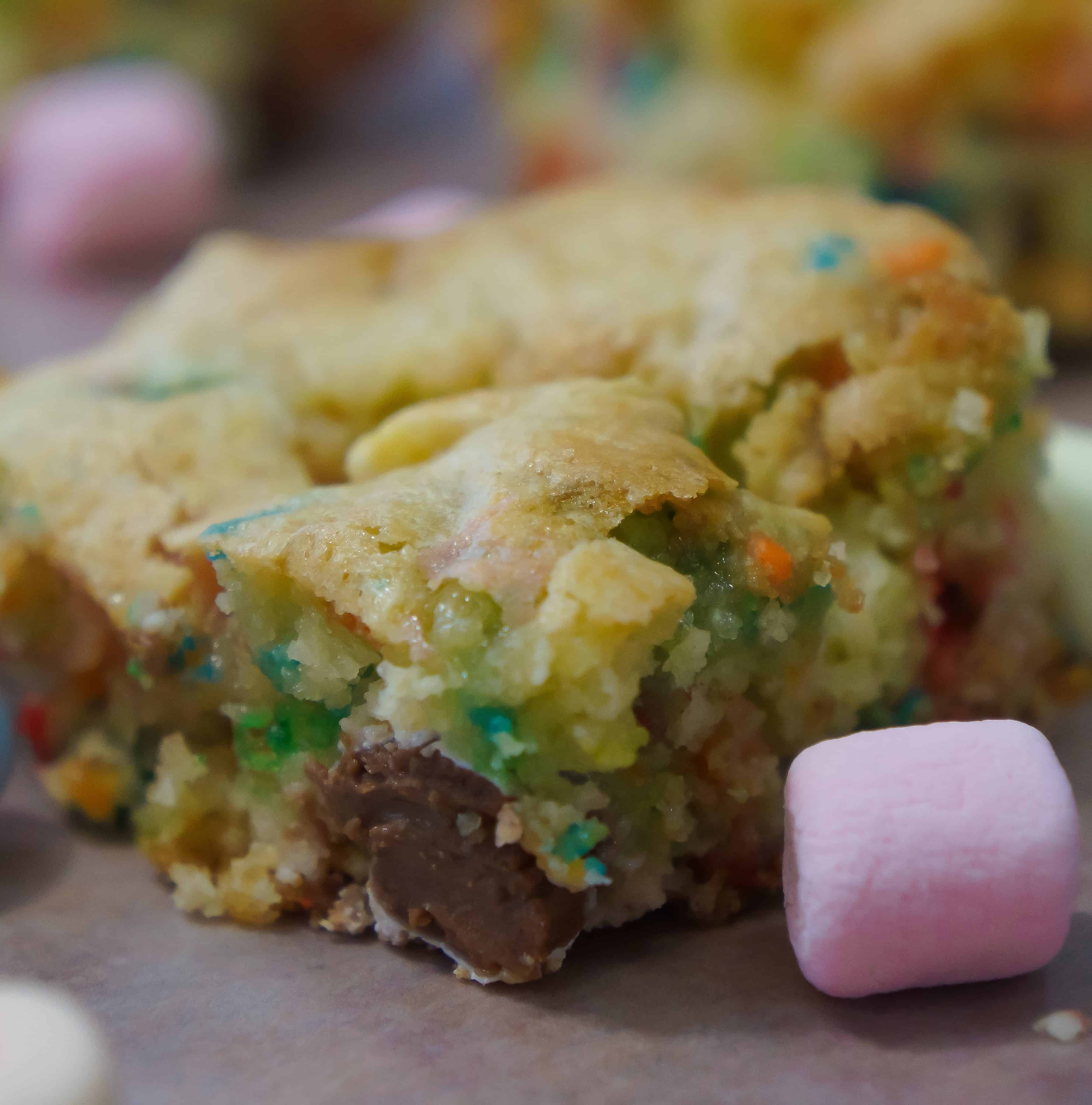 Easter Cookie Bars with Mini Eggs