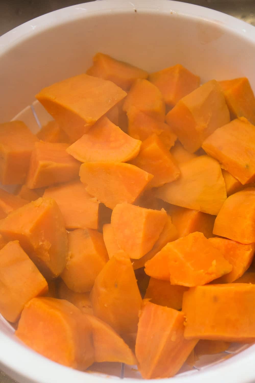 cooked sweet potato chunks