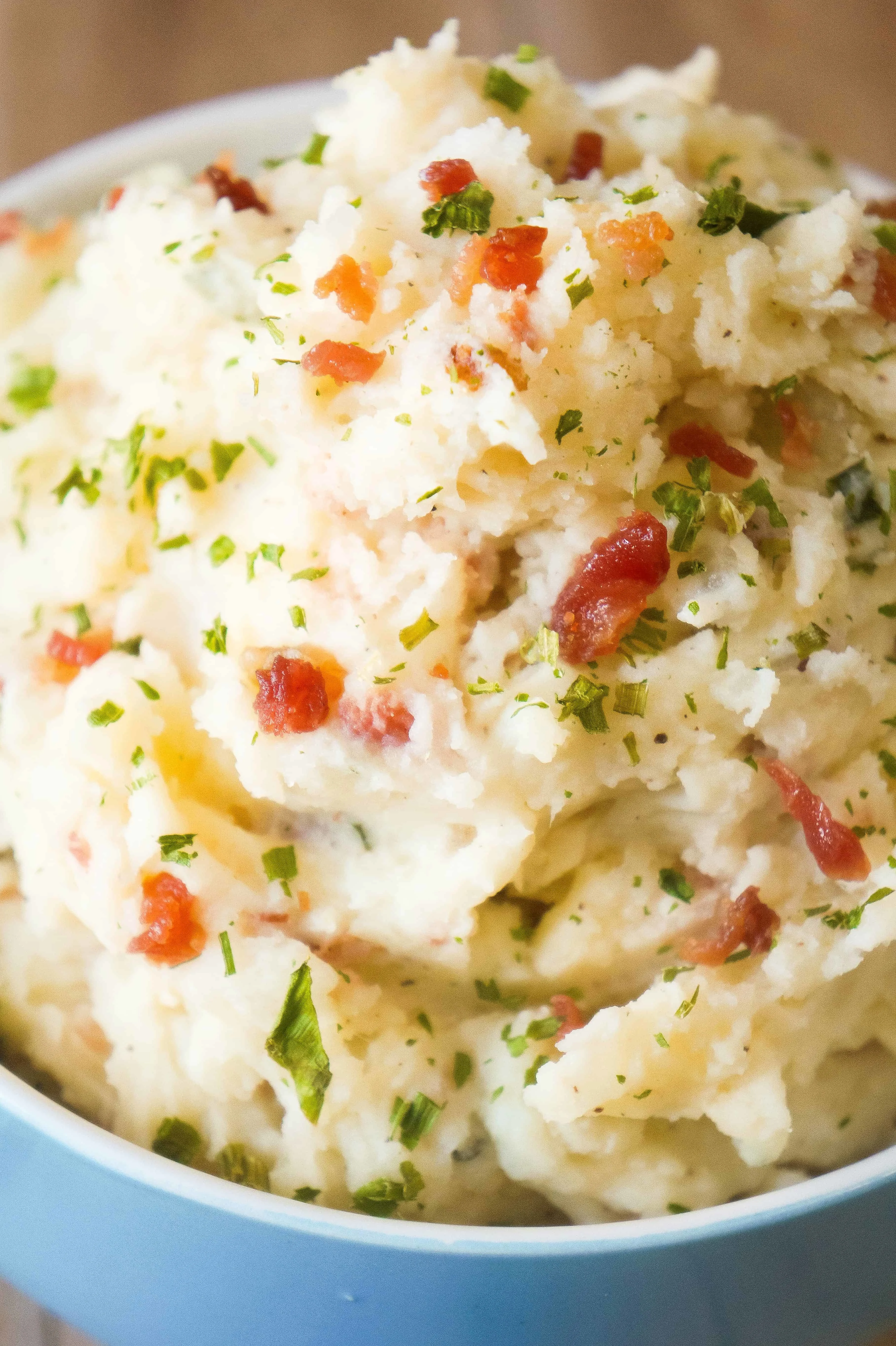 The Best Bacon Cream Cheese Mashed Potatoes are an easy side dish packed with flavour.