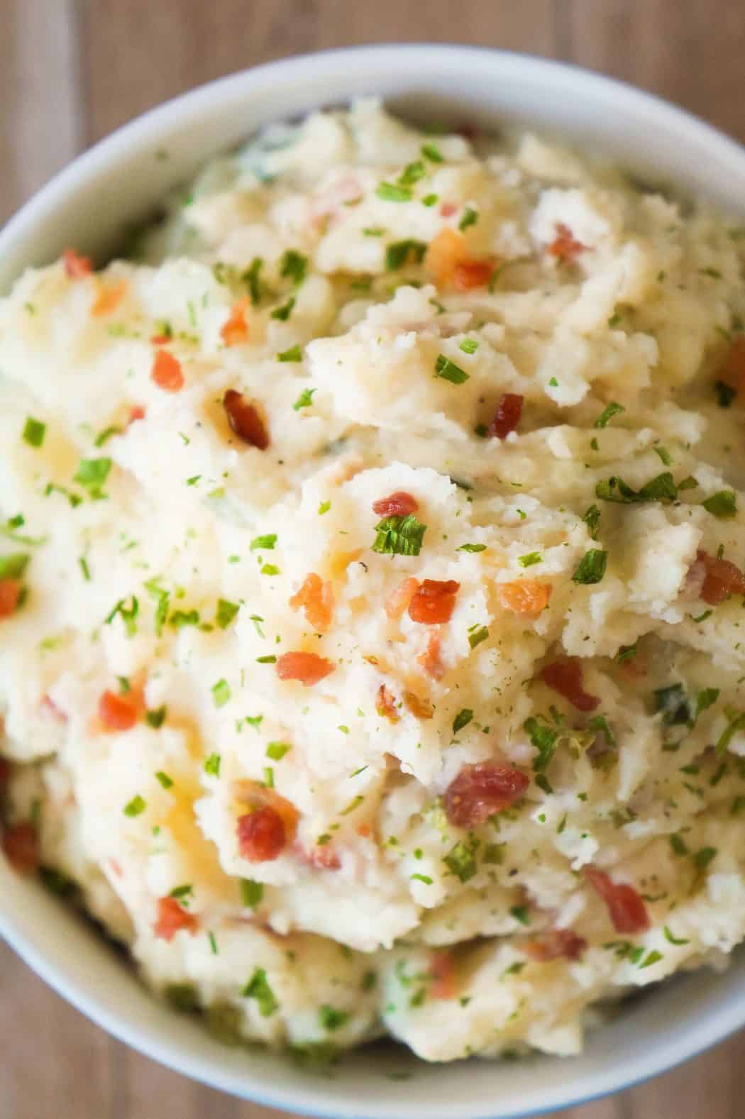 The Best Bacon Cream Cheese Mashed Potatoes - THIS IS NOT DIET FOOD