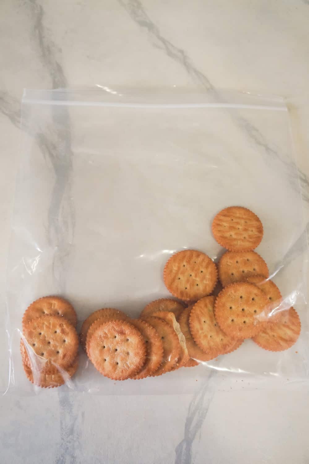 Ritz crackers in a Ziploc bag